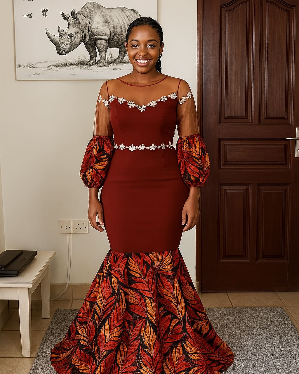 Ankara Traditional Wedding Gown