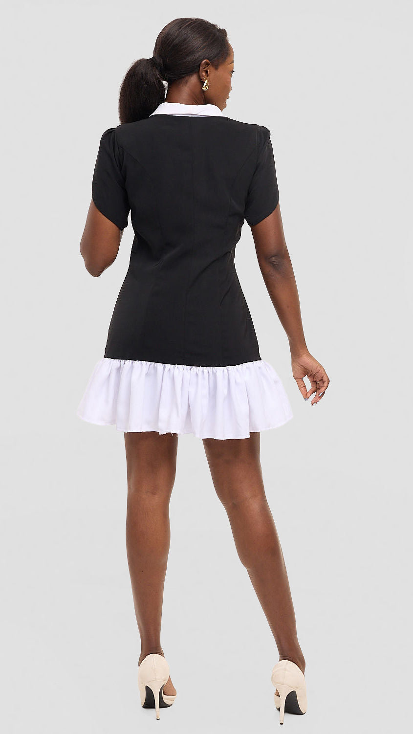 Keru Dress - Black & White Tuxedo Mini Dress