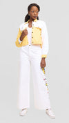 Sanaa Set - Art-Embroidered White Denim Two-Piece