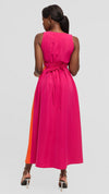Maria Dress - Pink & Orange Colour-Block Maxi Dress