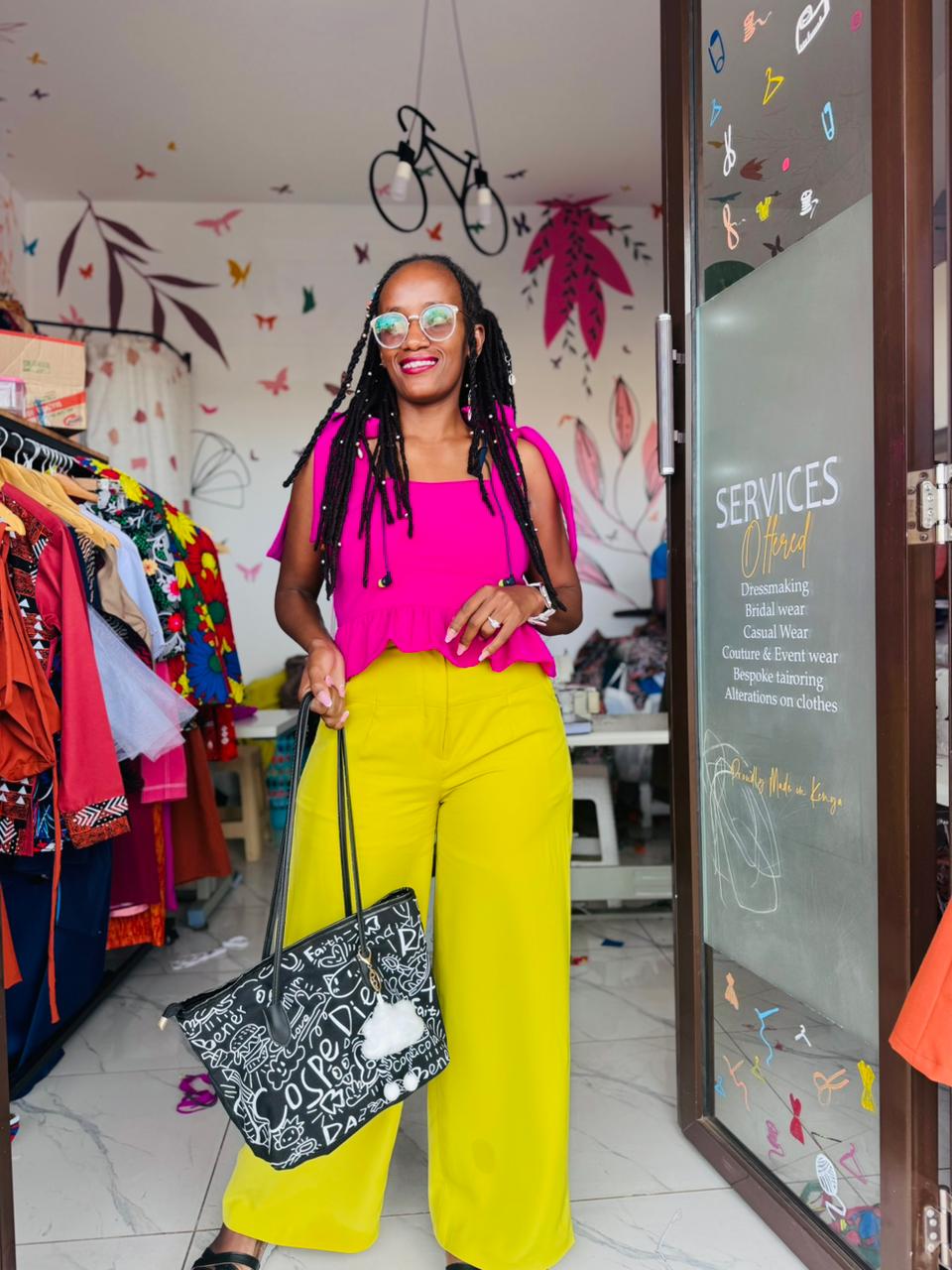 Pink Diva Peplum Top with straps